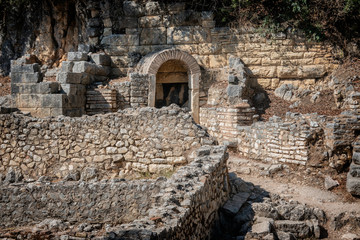 Wall Mural - Roman forum in  Butrint ancient city in Albania