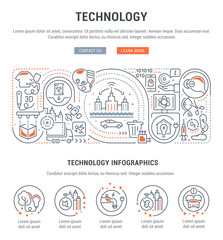 Wall Mural - Vector Banner of Technology.