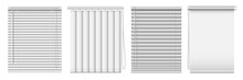 Set Of Horizontal And Vertical Window Blinds. Vector Realistic Illustration Horizontal Blind Curtains.