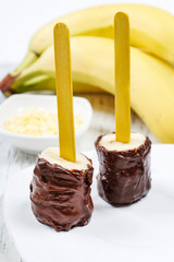 Sticker - Chocolate dipped bananas.