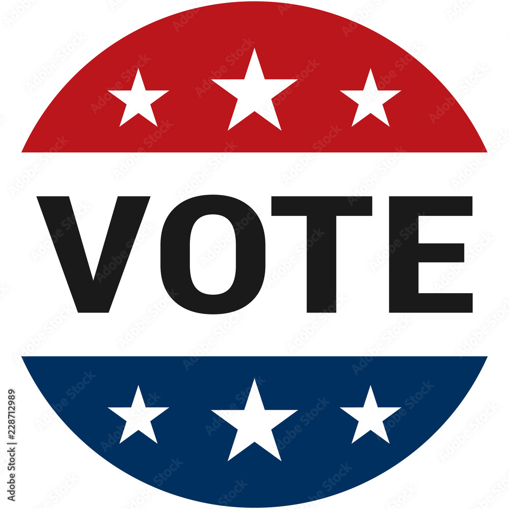 Vote - Election Day Icon Badge Sticker Stock Vector | Adobe Stock
