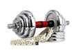 Dumbbell with measuring tape