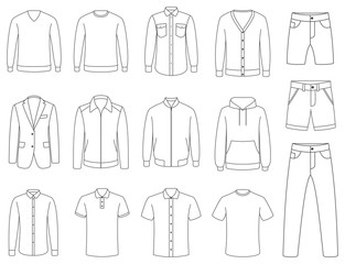 clothes. mens clothing vector