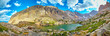 Rocky Mountains Lake of Glass lake with mountains panorama