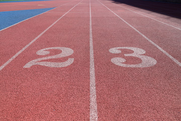 Track and Field Race Course lanes