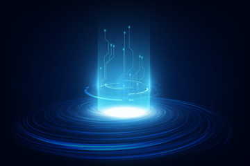 Poster - abstract circuit networking blockchain concept background