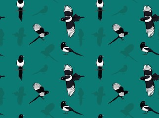 Wall Mural - Bird Black-billed Magpie Wallpaper