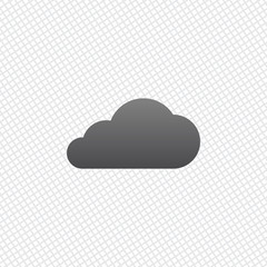 Poster - cloud icon. On grid background