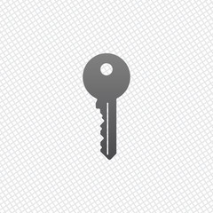 Poster - key icon. On grid background