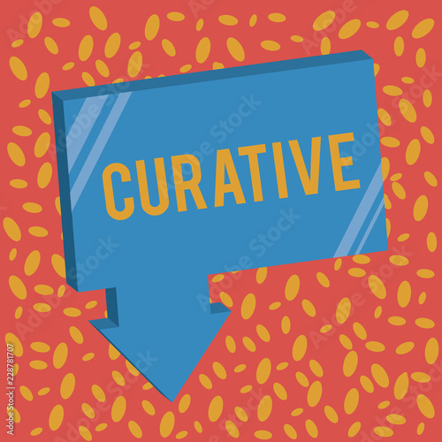 Fotografia Writing note showing Curative