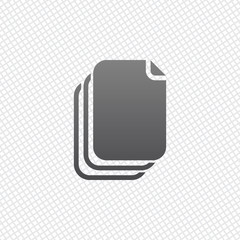 Poster - document. simple silhouette. On grid background