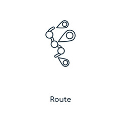 Poster - route icon vector