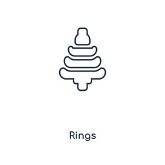 Wall Mural - rings icon vector