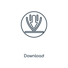 Poster - download icon vector