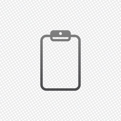 Poster - Tablet with paper. On grid background