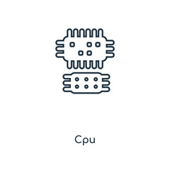 Poster - cpu icon vector