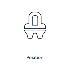 Poster - position icon vector