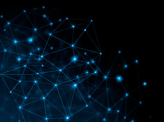 Poster - Technological background, Internet concept of global business. Internet connection, abstract of science and technology graphic design