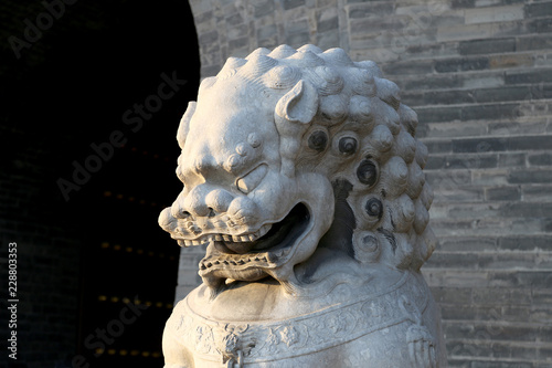 Foto Guardian Lion Statue on the Tiananmen Square -- is a large city square in the ce