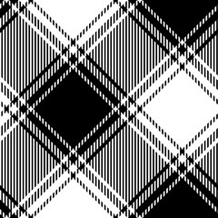 Black and white buffalo check pattern. Seamless fabric texture print.