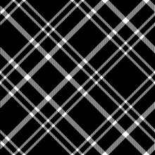 Seamless Plaid Pattern In Black And White