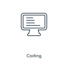 Poster - coding icon vector