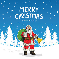 Sticker - Merry Christmas background template