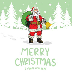 Sticker - Merry Christmas background template