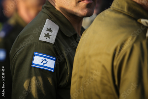 Fotografie, Obraz Israeli flag on a military medic uniform