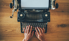 Typing On The Vintage Typewriter
