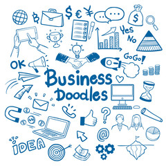 Business hand drawn doodles background vector