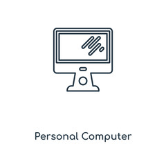Poster - personal computer icon vector