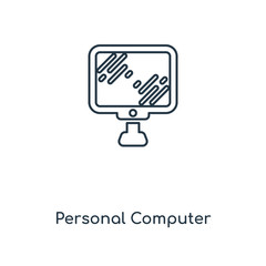 Poster - personal computer icon vector
