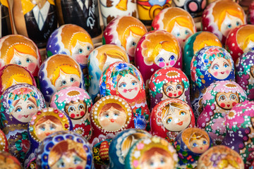 Wall Mural - Nested dolls in the souvenir from Ukraine.