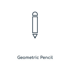 Poster - geometric pencil icon vector