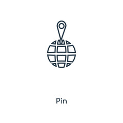 Poster - pin icon vector