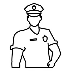 Wall Mural - avatar policeman icon