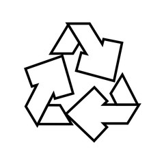 Poster - recycle arrows symbol icon