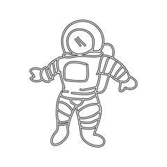 Canvas Print - space astronaut character icon