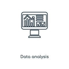 Poster - data analysis icon vector