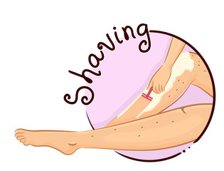 Poster - Legs Shaving Illustration