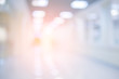 Leinwandbild Motiv abstract blur image background of clinic hospital walkway corridor