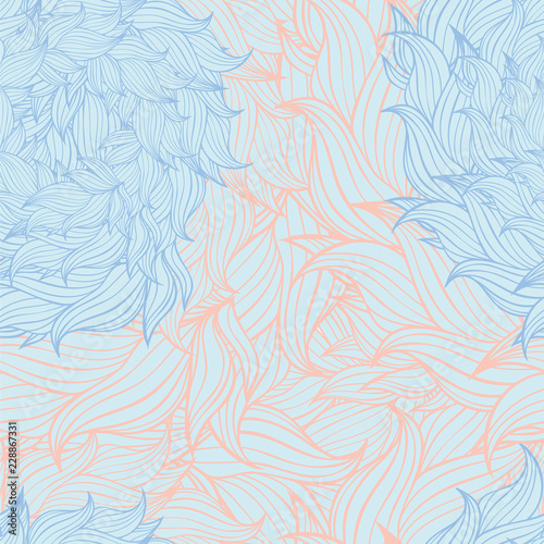 Seamless Floral Background Pattern Nature Theme Leaves Hand
