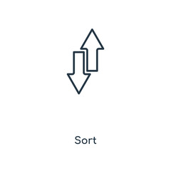 Poster - sort icon vector