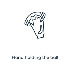 Poster - hand holding the ball icon vector