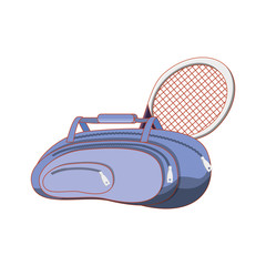 Canvas Print - tennis bag with racket