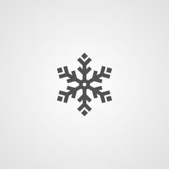 Poster - Vector isolated snowflake icon. Logo for your design