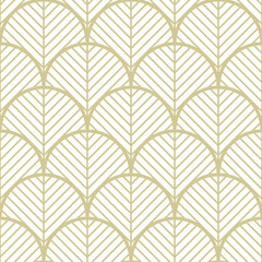 Poster - Geometric gold seamless pattern. Vector linear pattern.