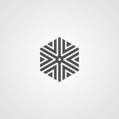Poster - Vector isolated snowflake icon. Logo for your design