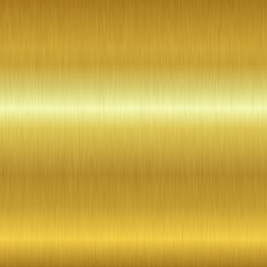 Aufkleber - Seamless brushed metal texture. Vector golden background with scratches.